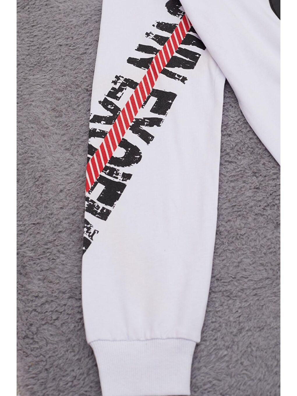 Beyaz Erkek Çocuk Kapüşonlu Cep Detaylı Sweatshirt 9-14 Yaş 14029-2