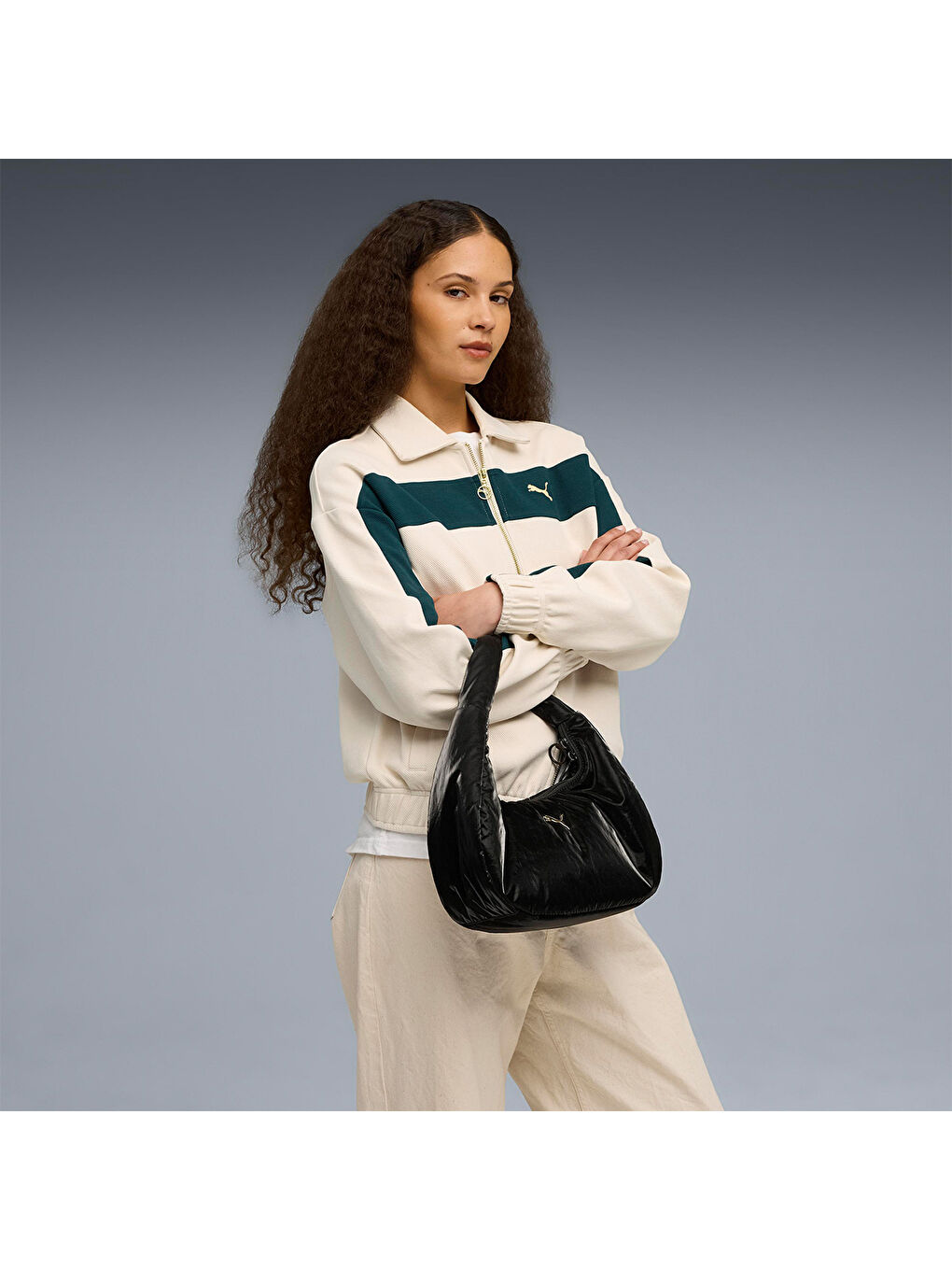 Up Hobo Kadın Siyah Omuz Çantası-4