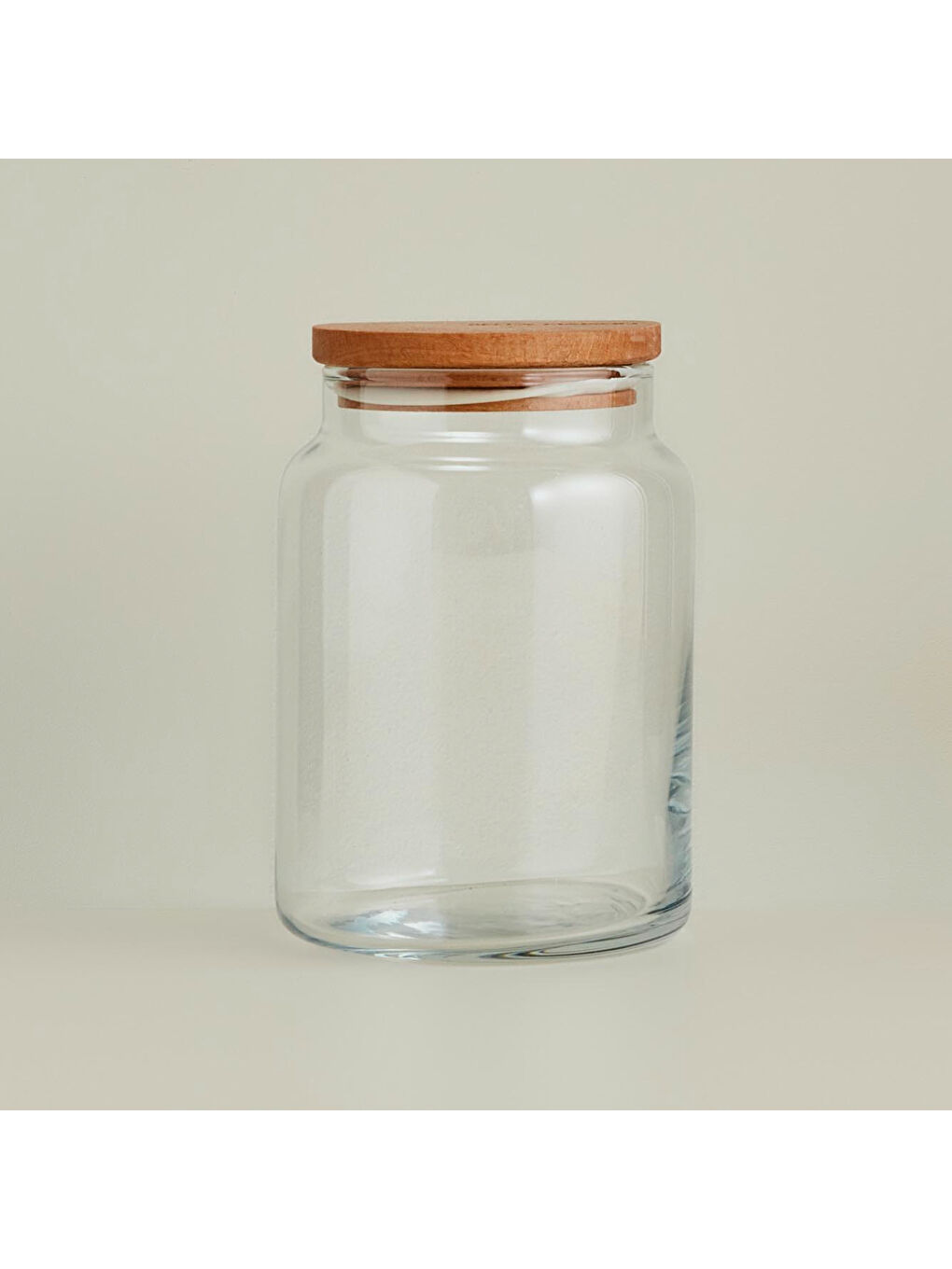 Renksiz Joye Ahşap Kapalı 2'li Büyük Kavanoz Seti-2