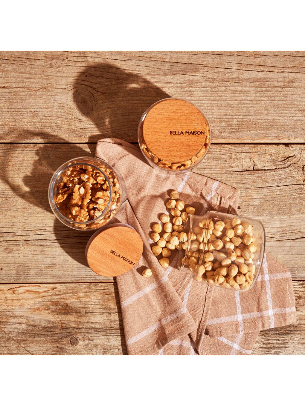 Bej Joye Ahşap Kapaklı Kavanoz-3