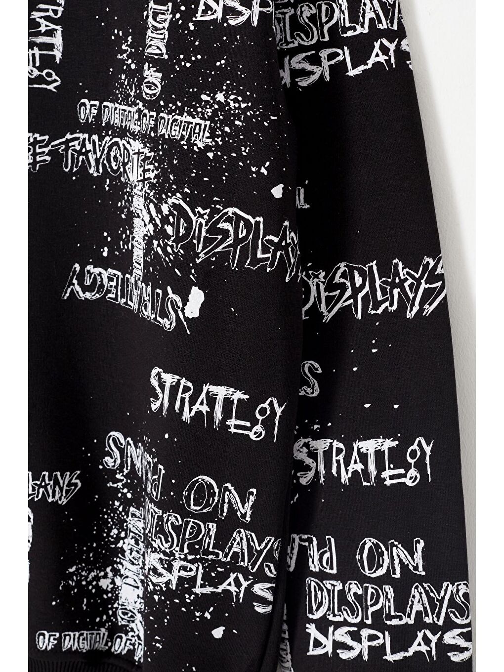 Siyah Erkek Çocuk Pano Baskılı Sweatshirt 9-14 Yaş 14024-2