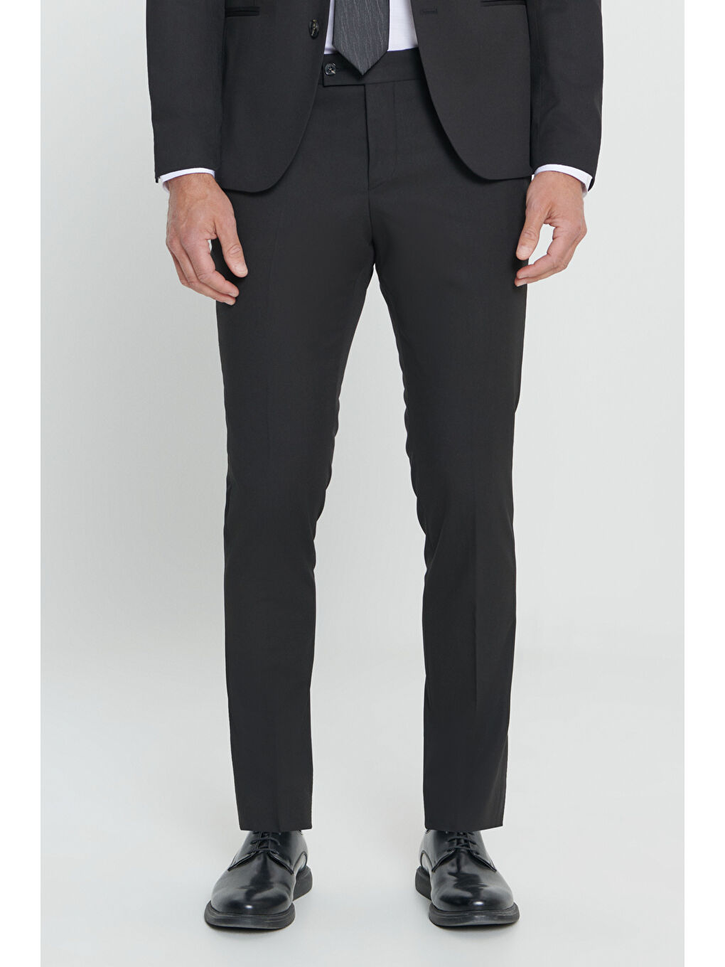 Erkek Siyah Ekstra Slim Fit Dar Kesim Kırlangıç Yaka Takım Elbise-7