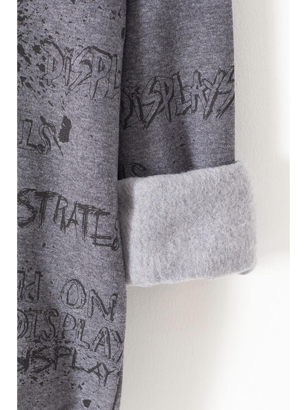 Antrasit Erkek Çocuk Pano Baskılı Sweatshirt 9-14 Yaş 14024-1