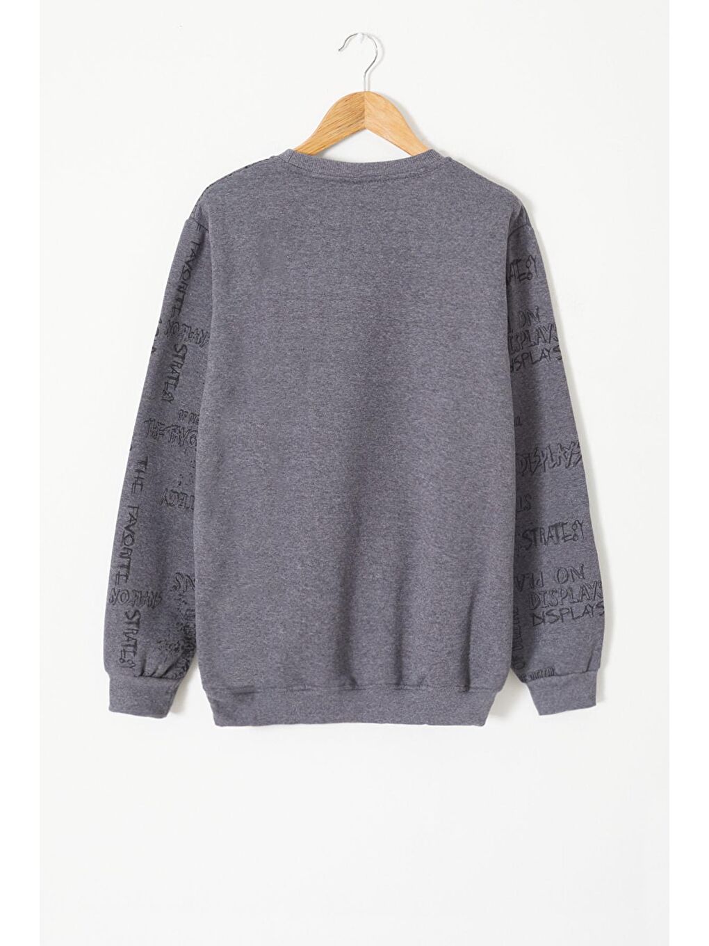 Antrasit Erkek Çocuk Pano Baskılı Sweatshirt 9-14 Yaş 14024-4