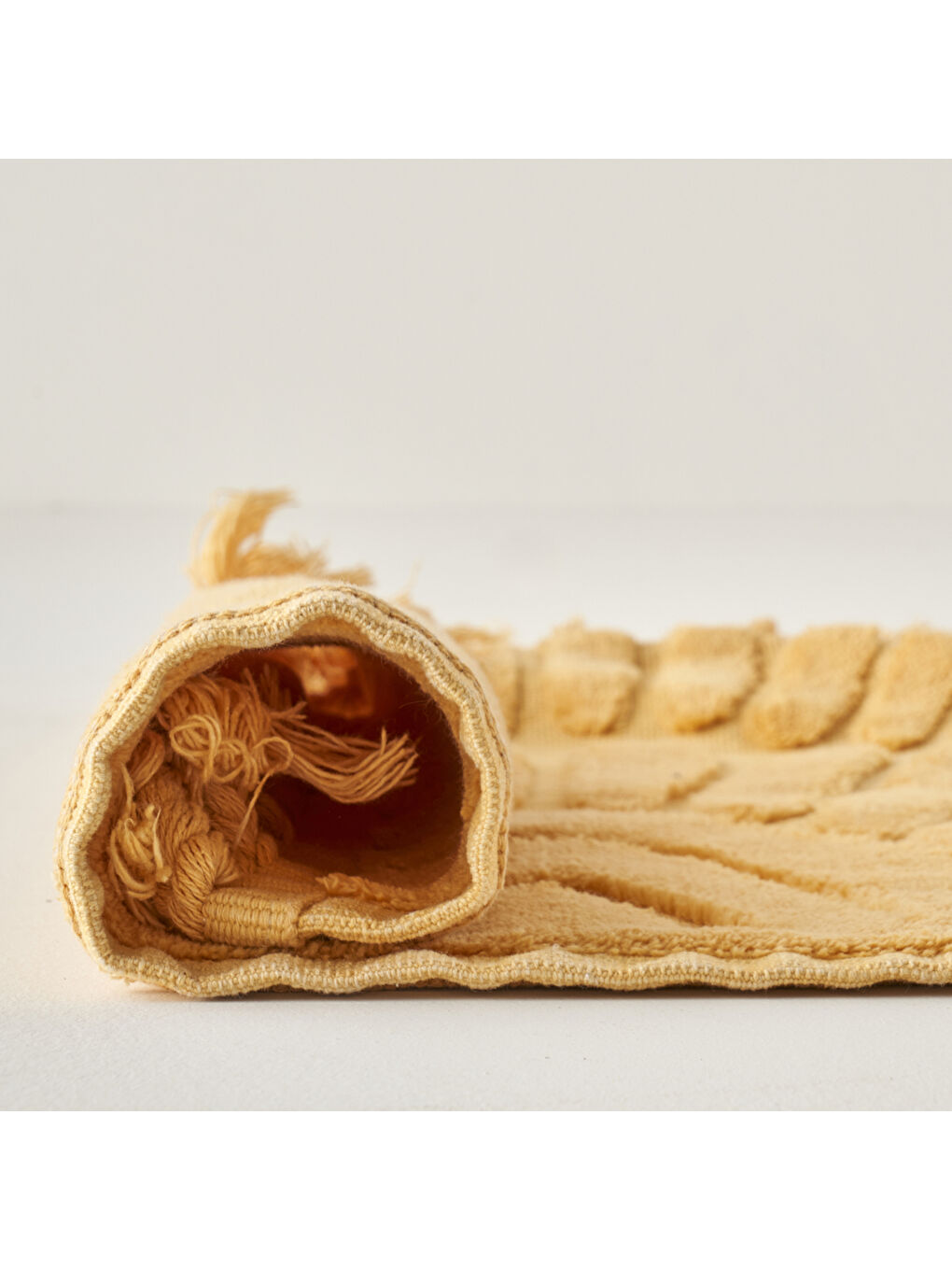 Sarı %100 Pamuk Sunshine Paspas Takımı Hardal (60x100-50x60)-2