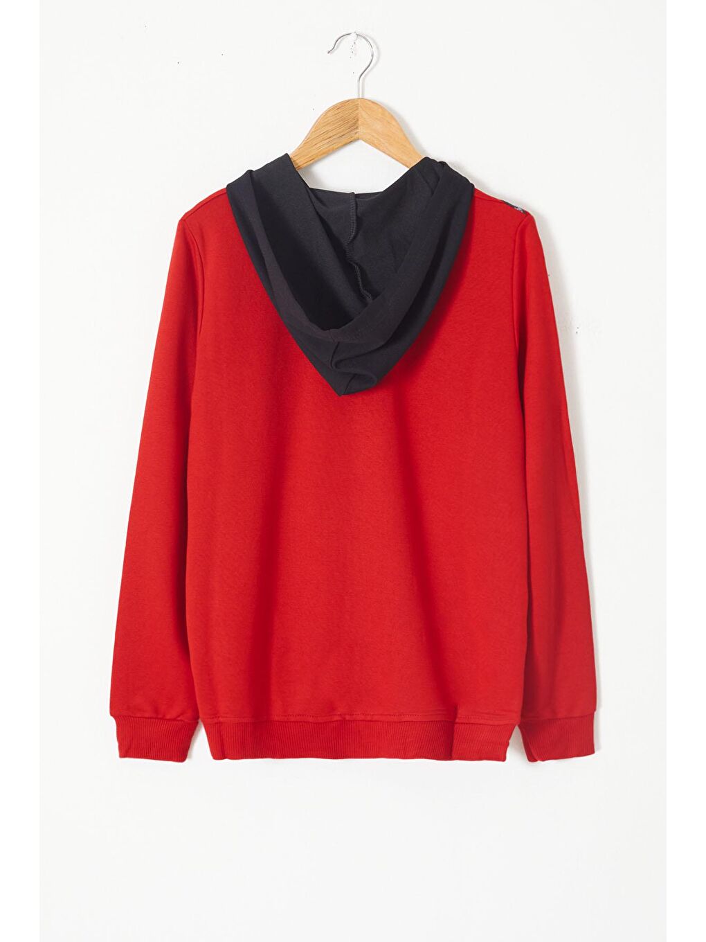 Kırmızı Erkek Çocuk Cepli Kapüşonlu Sweatshirt 9-14 Yaş 14021-4
