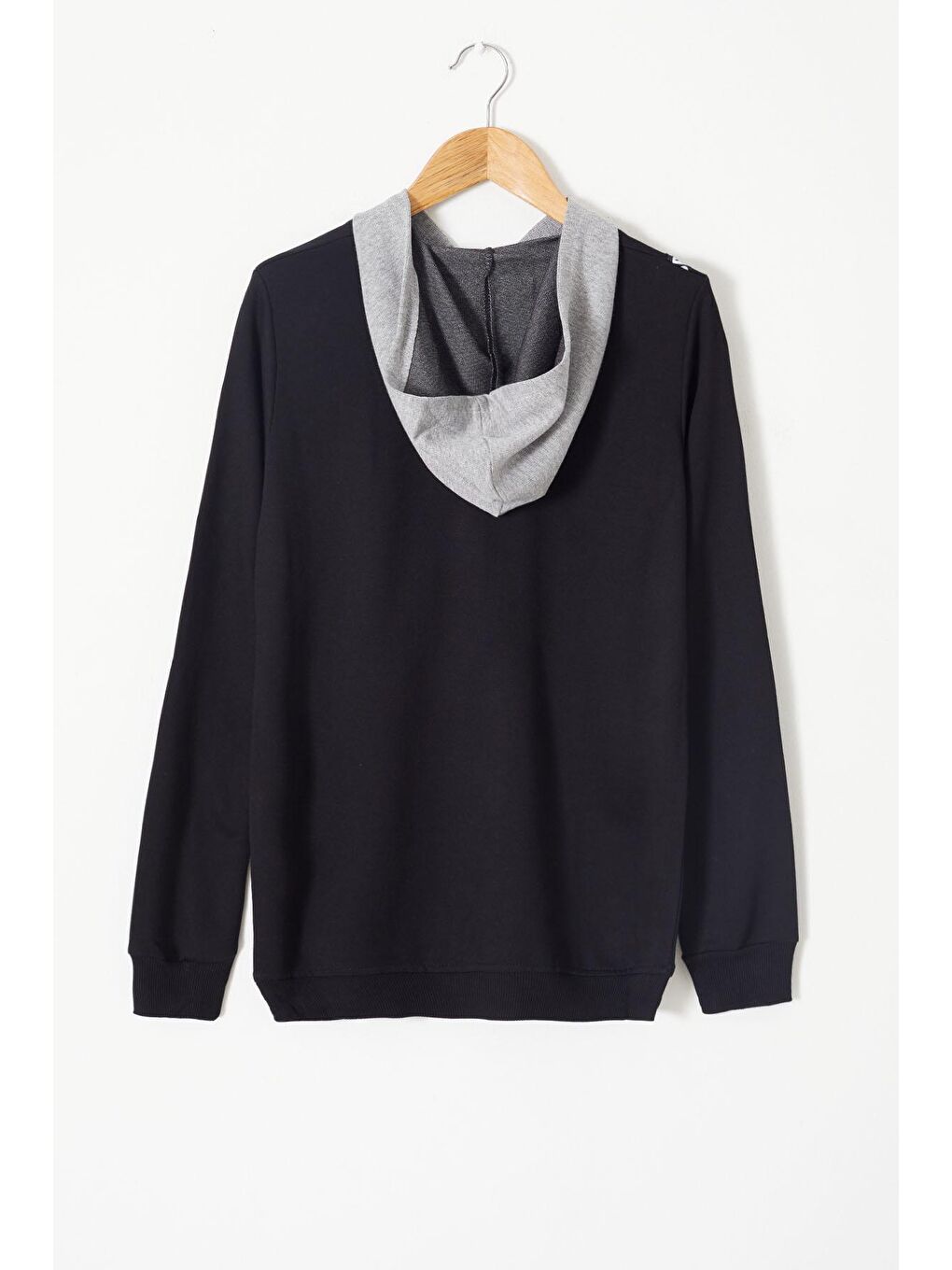 Siyah Erkek Çocuk Cepli Kapüşonlu Sweatshirt 9-14 Yaş 14021-4