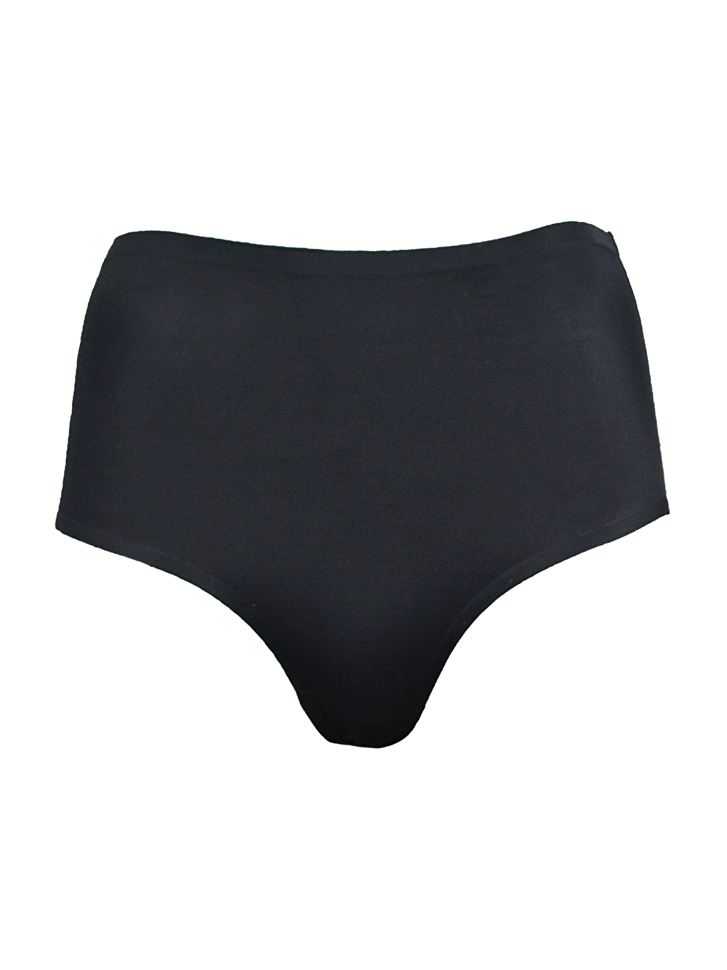 C12801 Kadın Yapıştırma Yüksek Bel Lazer Slip Külot Siyah