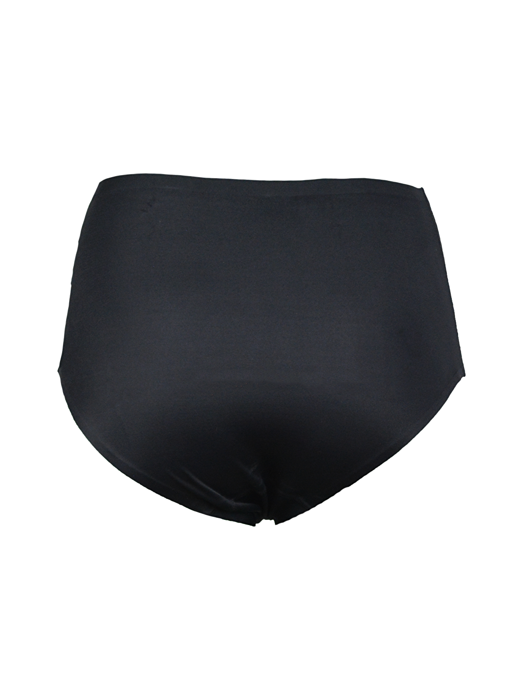 C12801 Kadın Yapıştırma Yüksek Bel Lazer Slip Külot Siyah-1