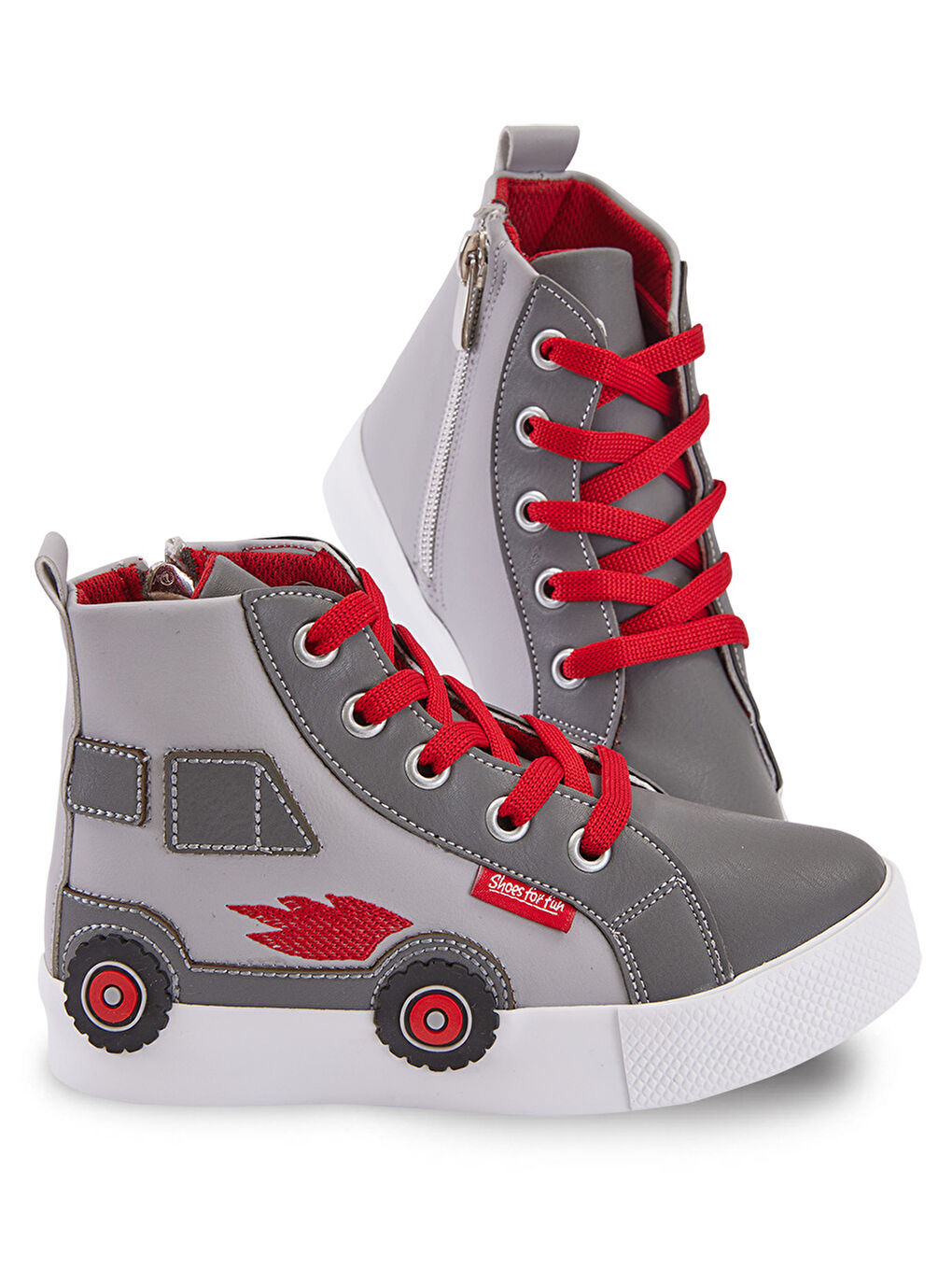 Araba Erkek Çocuk Gri Sneakers Spor Ayakkabı-1