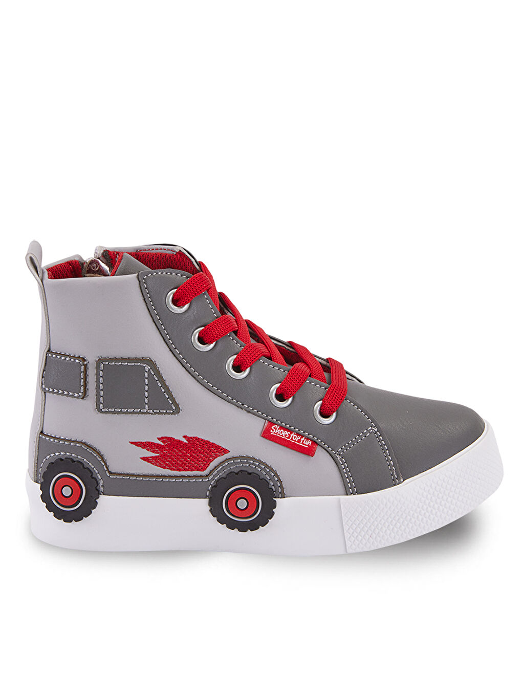 Araba Erkek Çocuk Gri Sneakers Spor Ayakkabı-3