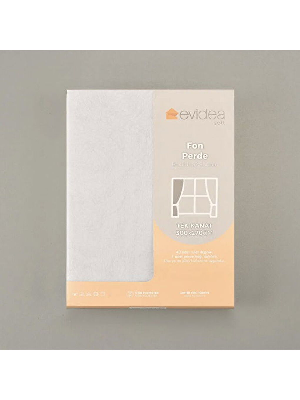 Pembe Soft Vista Fon Perde - Pudra - 300x270 cm-5