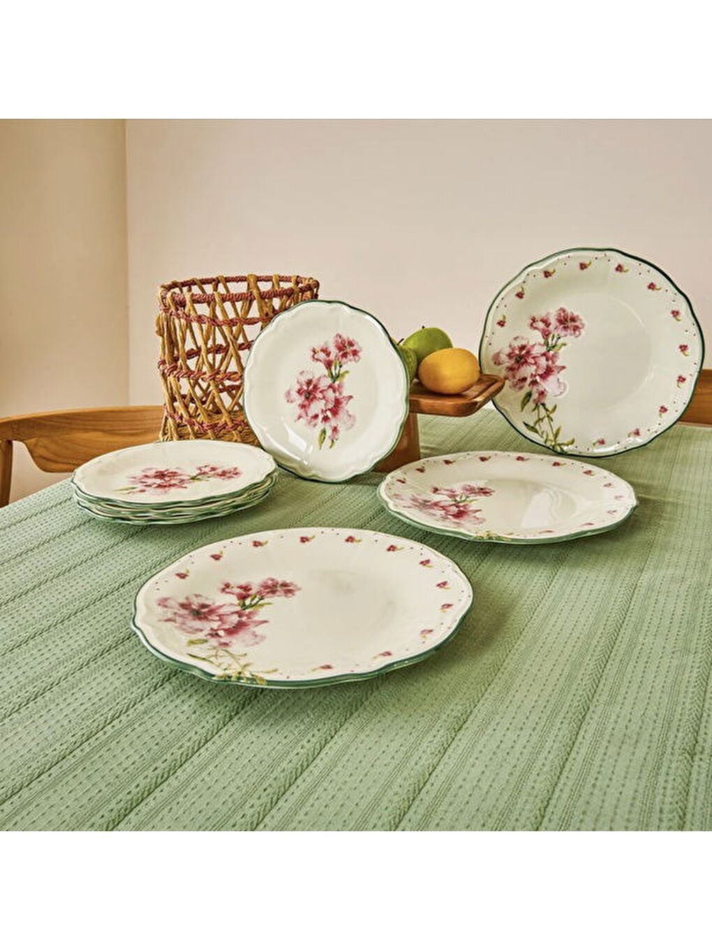 Karışık Kitchen Camellia 24 Parça Yemek Takımı - Renkli
