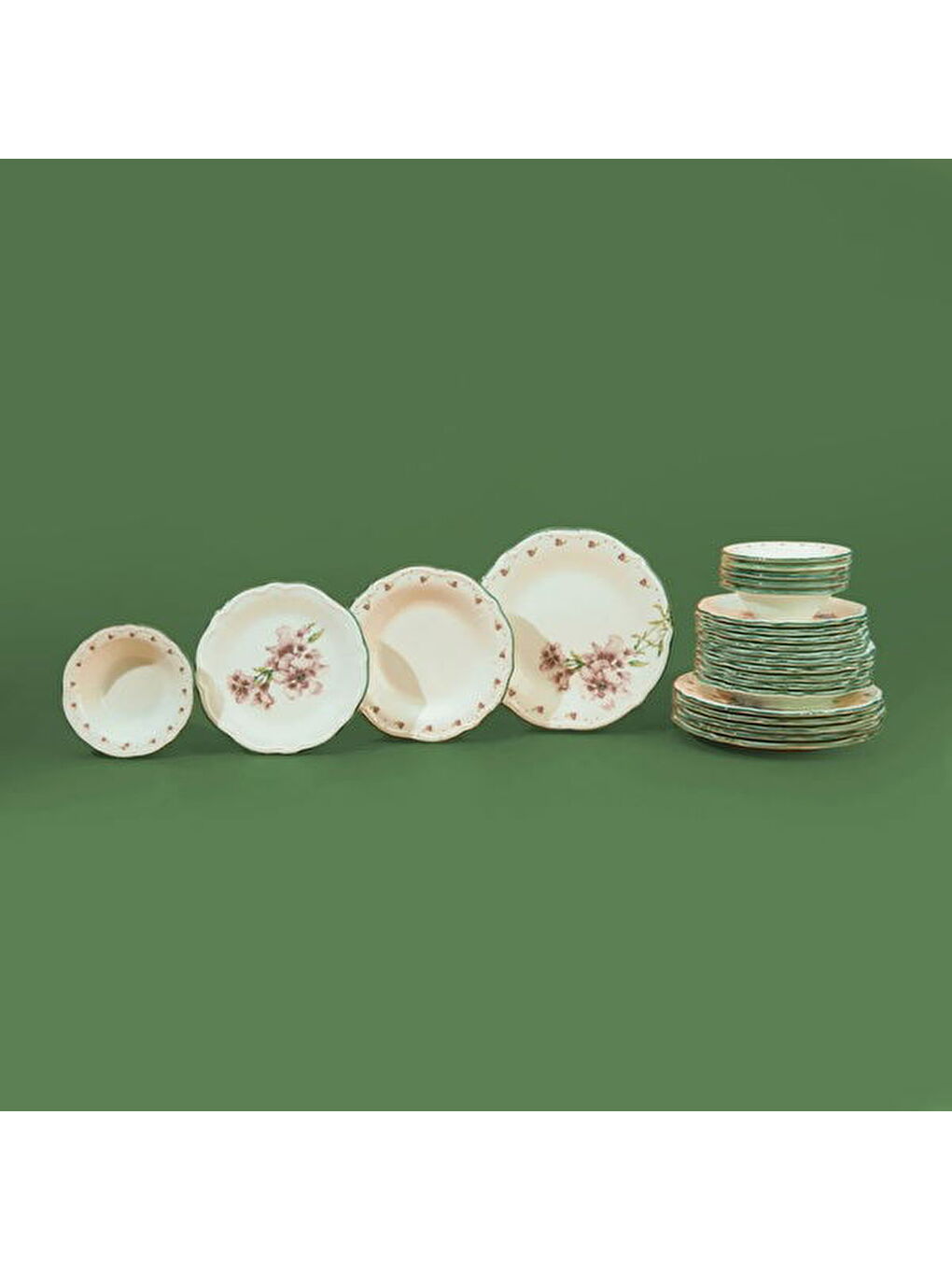 Karışık Kitchen Camellia 24 Parça Yemek Takımı - Renkli-3