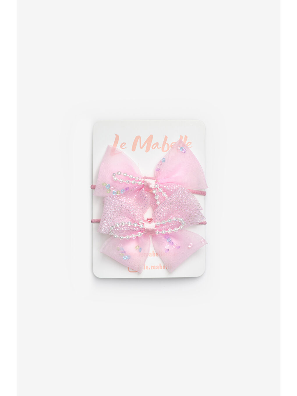 Mavi İnci Detaylı Fiyonk İkili Lastik Toka-1