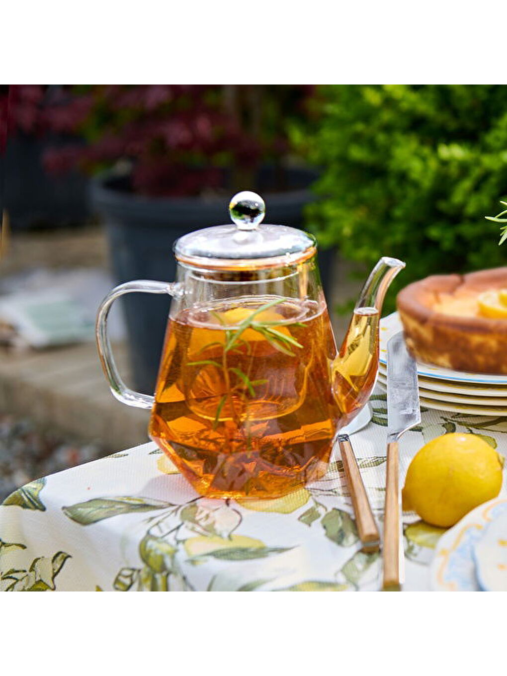 Renksiz Borosilikat Cam Demlik - Şeffaf - 800 ml