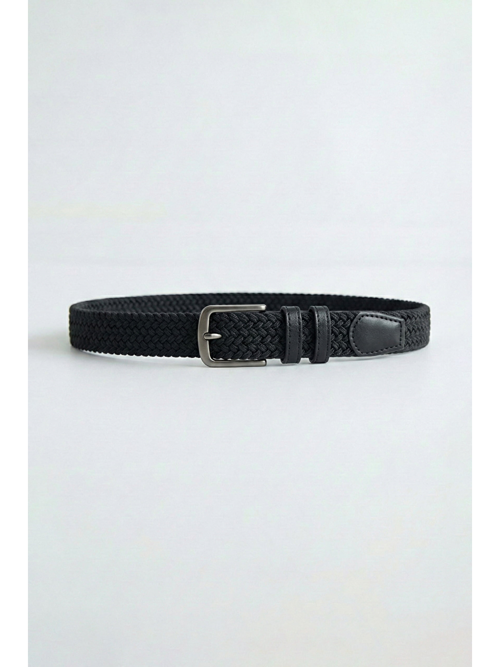 Erkek Elastik Örgü Kemer Siyah