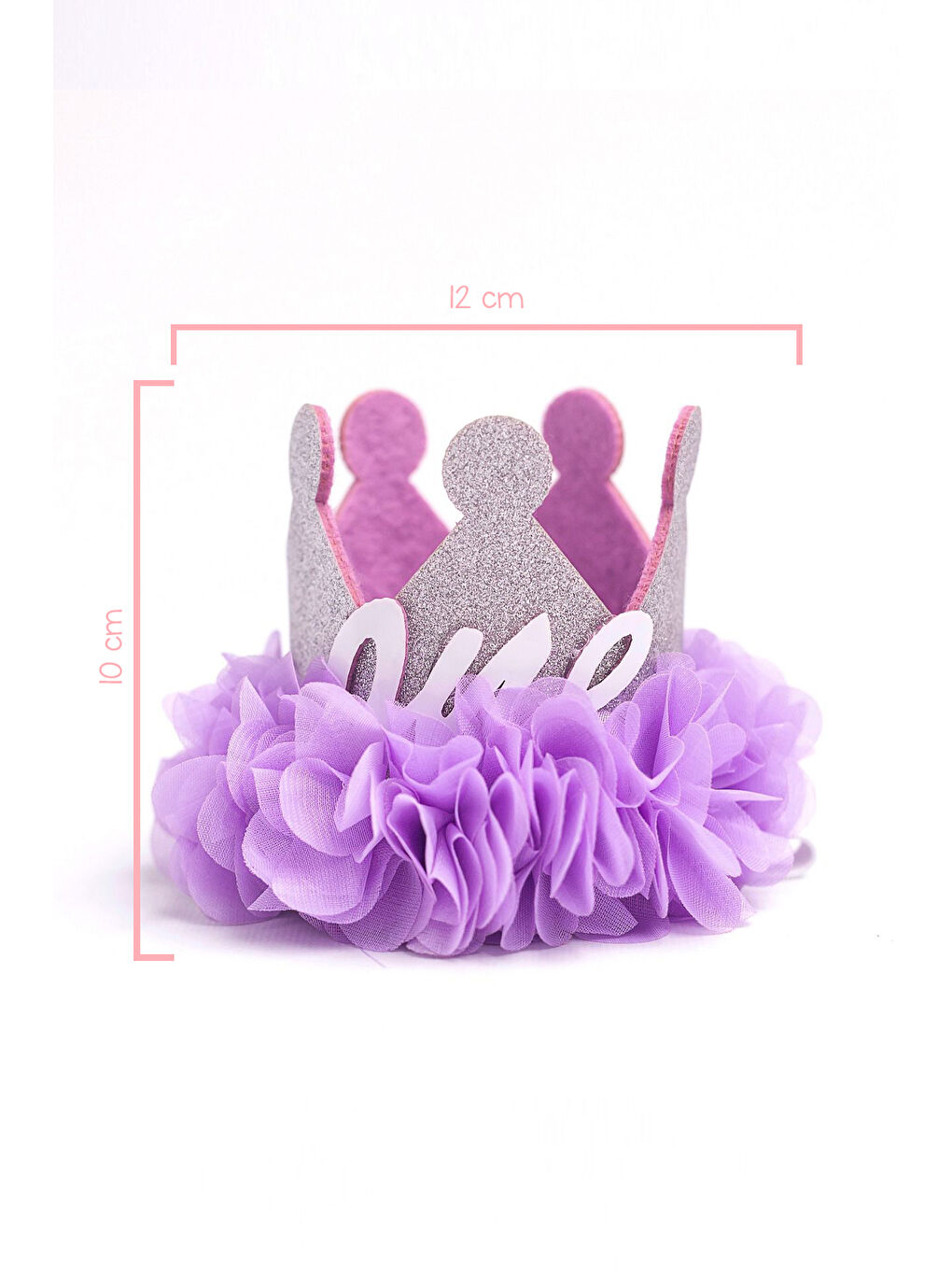 Beyaz 1 Yaş Kraliçe Doğum Günü Tacı-1