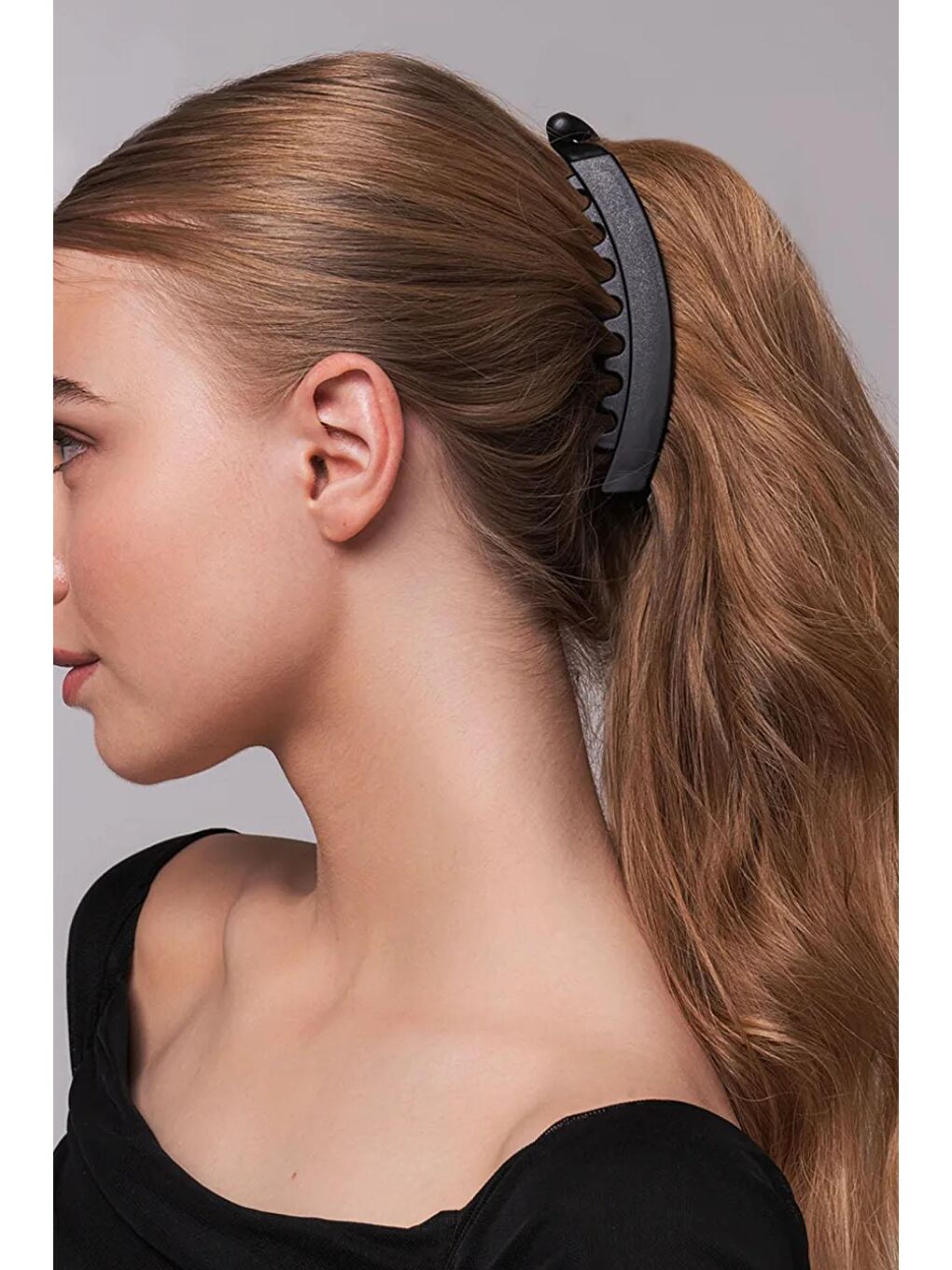 Büyük Siyah Taraklı Muz Toka - 2 Adet-5