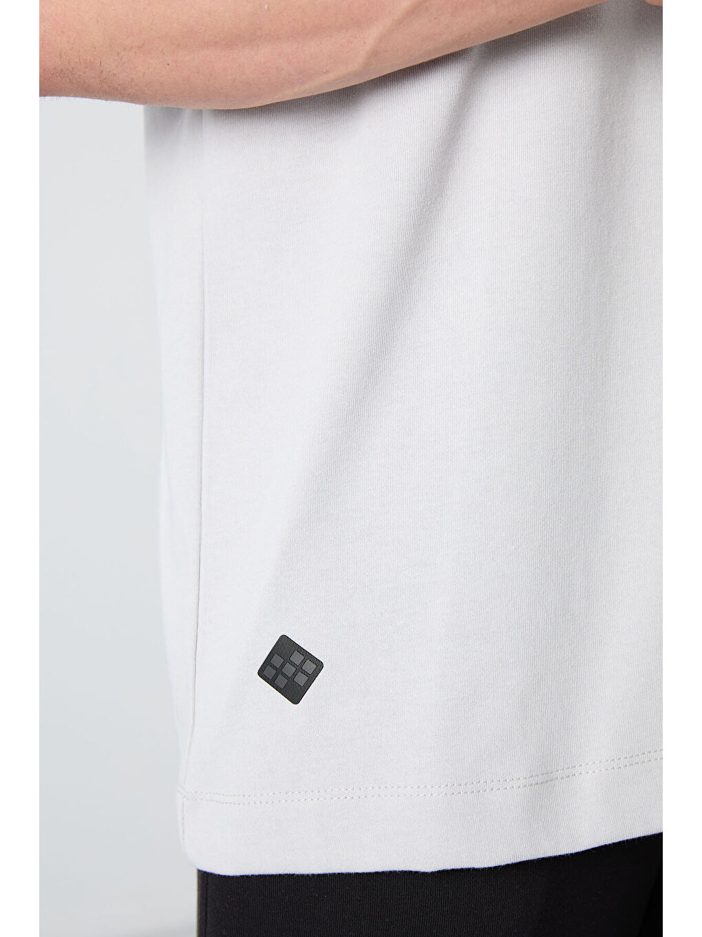 Bej Taş Pamuklu Kalın Yumuşak Dokulu Oversize Fit Baskılı Erkek Tişört - 88332-2