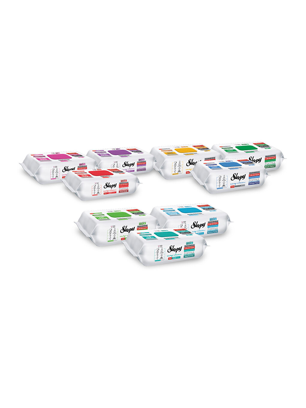 Easy Clean Premium+çiçek Serisi+doğa Serisi Yüzey Temizlik Havlusu Mendili 9x100 Karma Paket-2