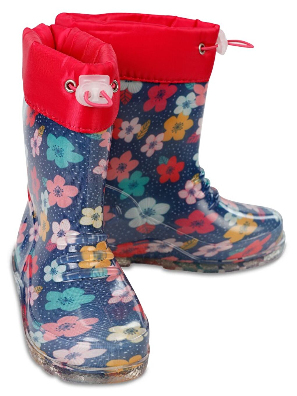 Boots Çiçekli 30- Yağmur Çizmesi - Lacivert 33-3