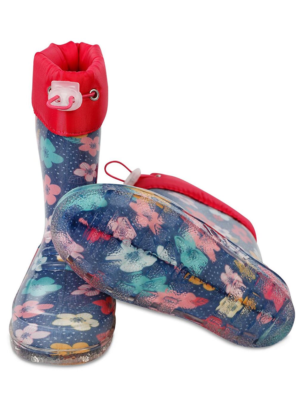 Boots Çiçekli 30- Yağmur Çizmesi - Lacivert 33-6