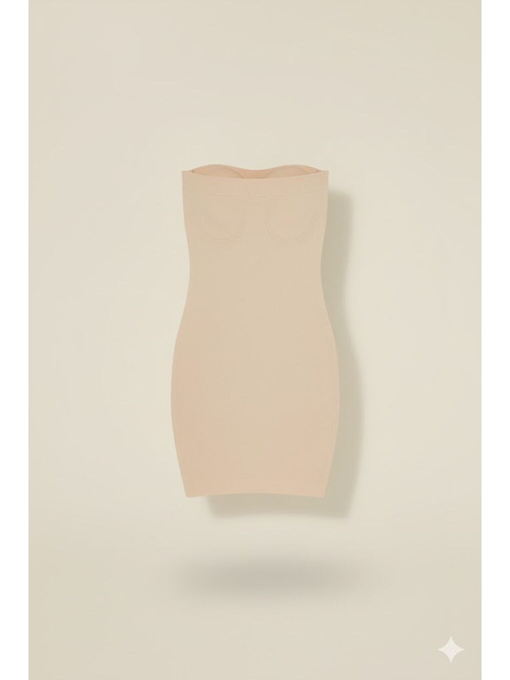 Bej C15003 Dikişsiz Straplez Atlet Korse Ten-1