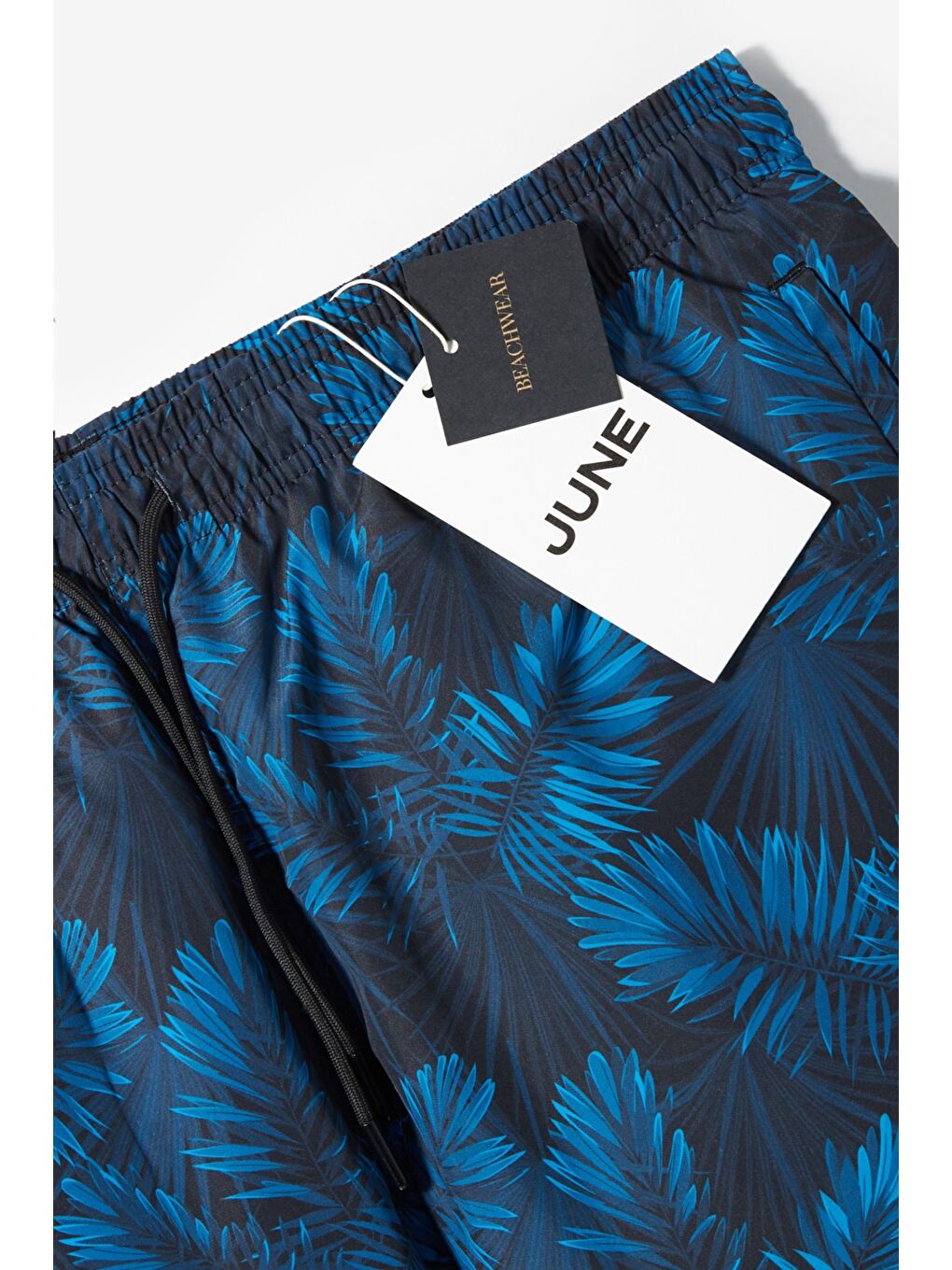 Siyah Erkek Regular Fit Baskılı Deniz Şortu-6