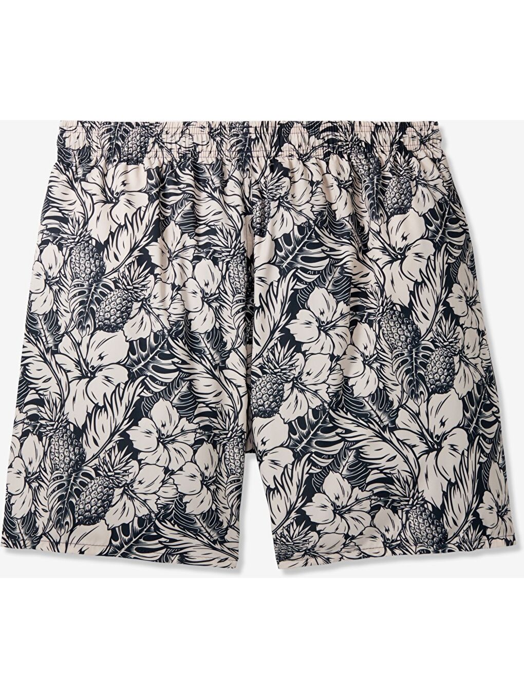 Siyah Erkek Regular Fit Baskılı Deniz Şortu-4