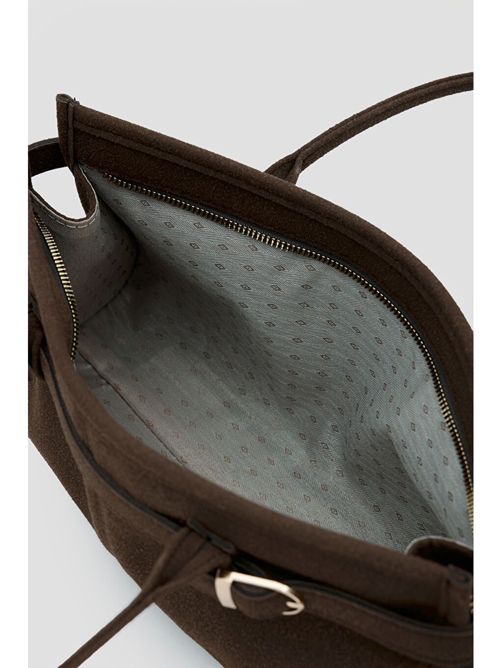 Kahverengi Enyola Bowling Vintage Süet Çanta Kahve-5