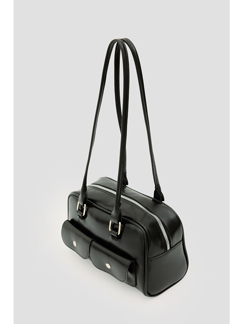 Rhan Retro Baget Çantası Siyah-5