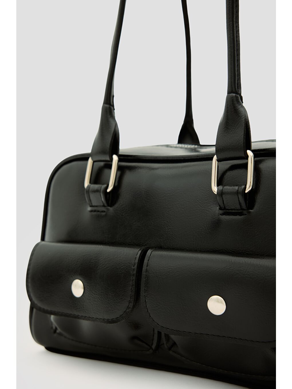 Rhan Retro Baget Çantası Siyah-6