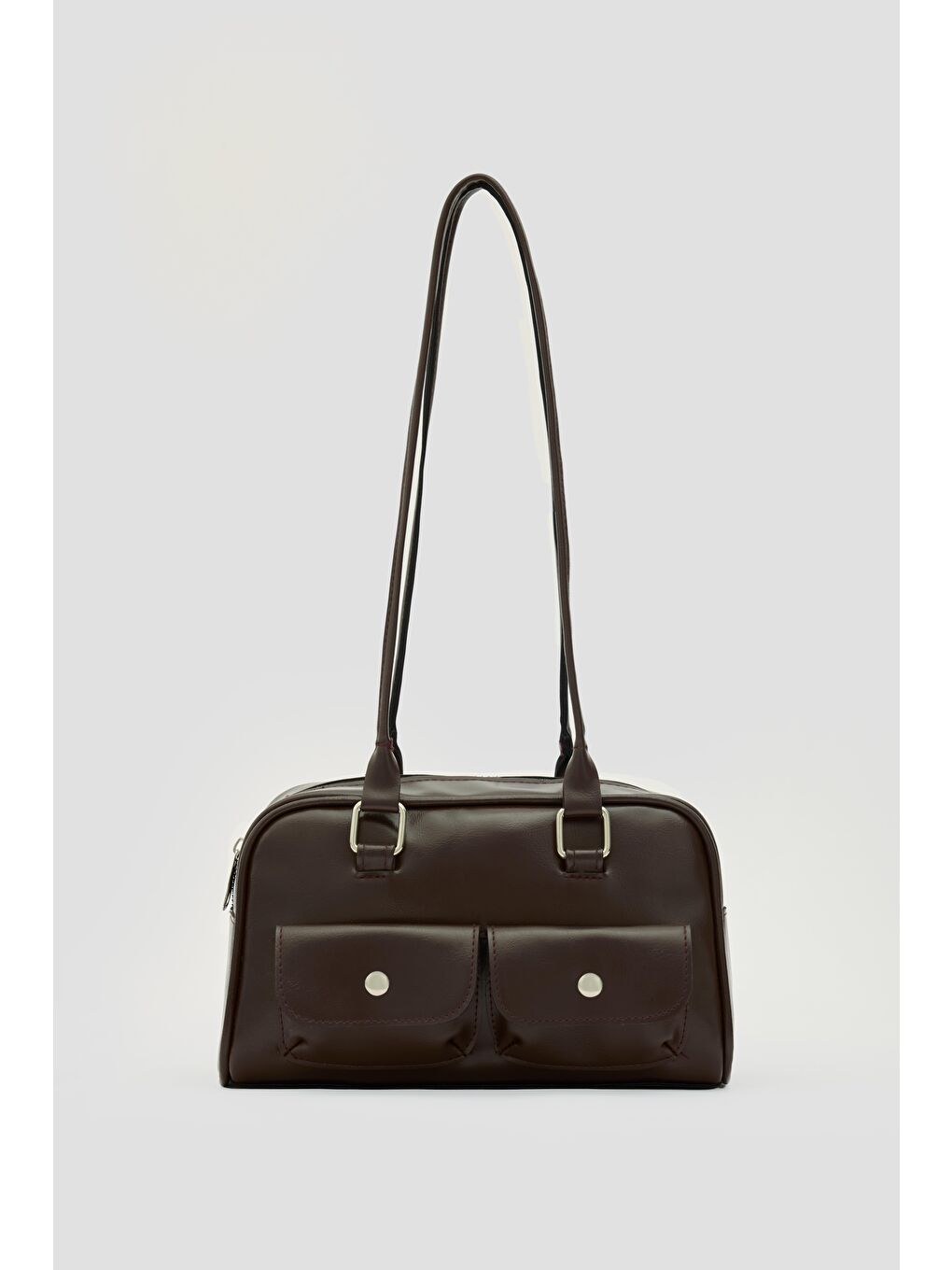 Kahverengi Rhan Retro Baget Çantası Kahve