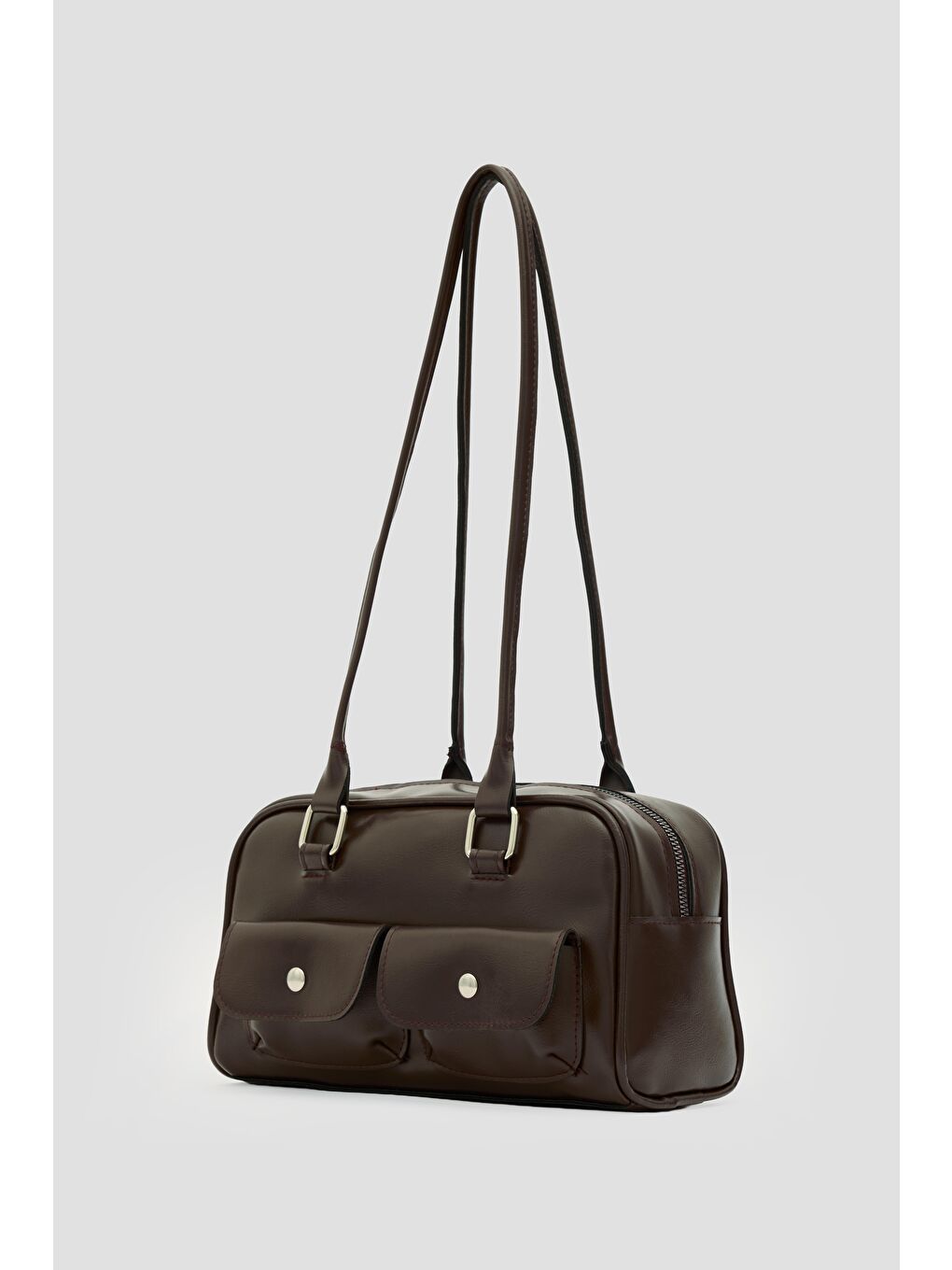 Kahverengi Rhan Retro Baget Çantası Kahve-2