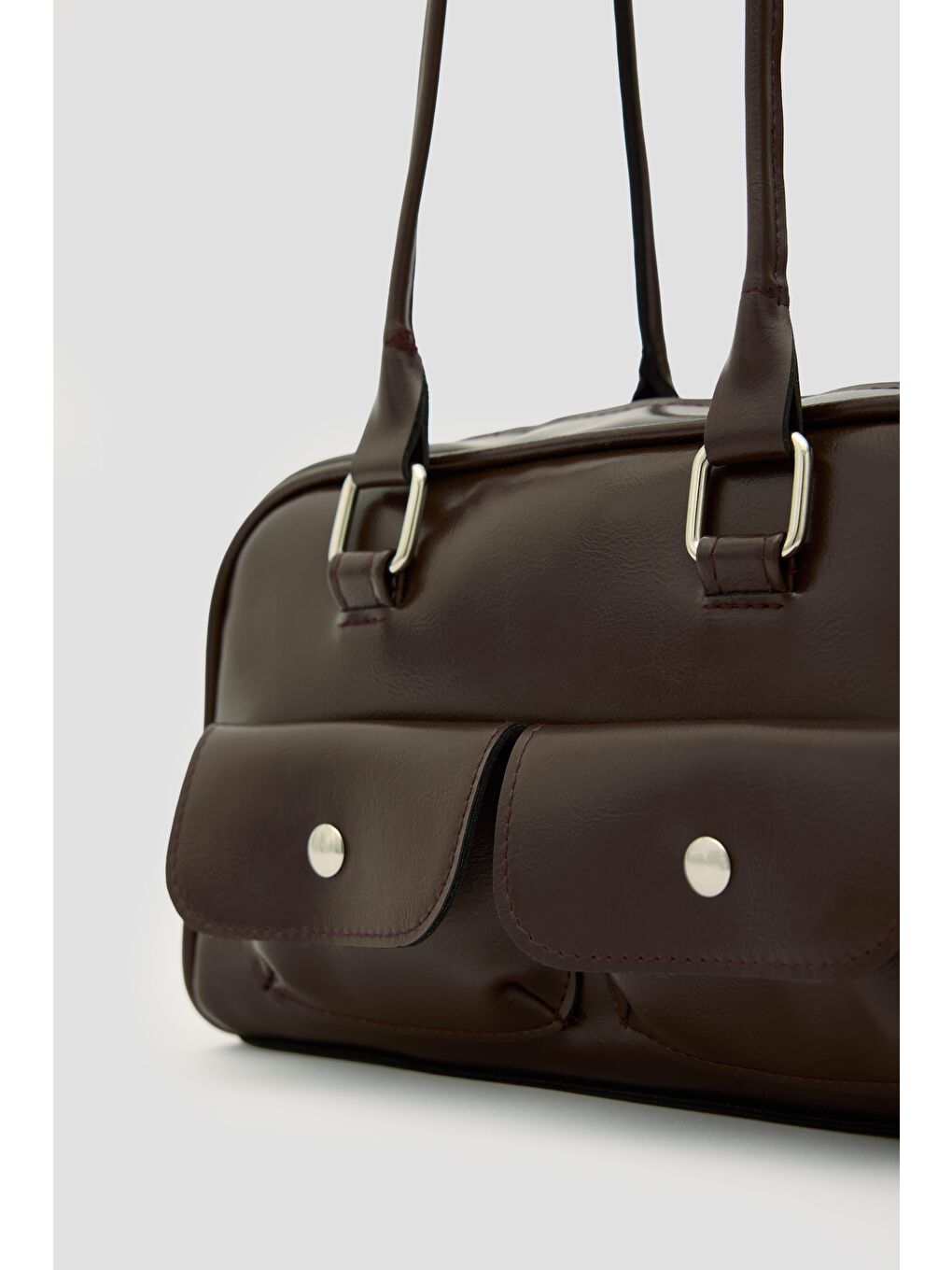 Kahverengi Rhan Retro Baget Çantası Kahve-5