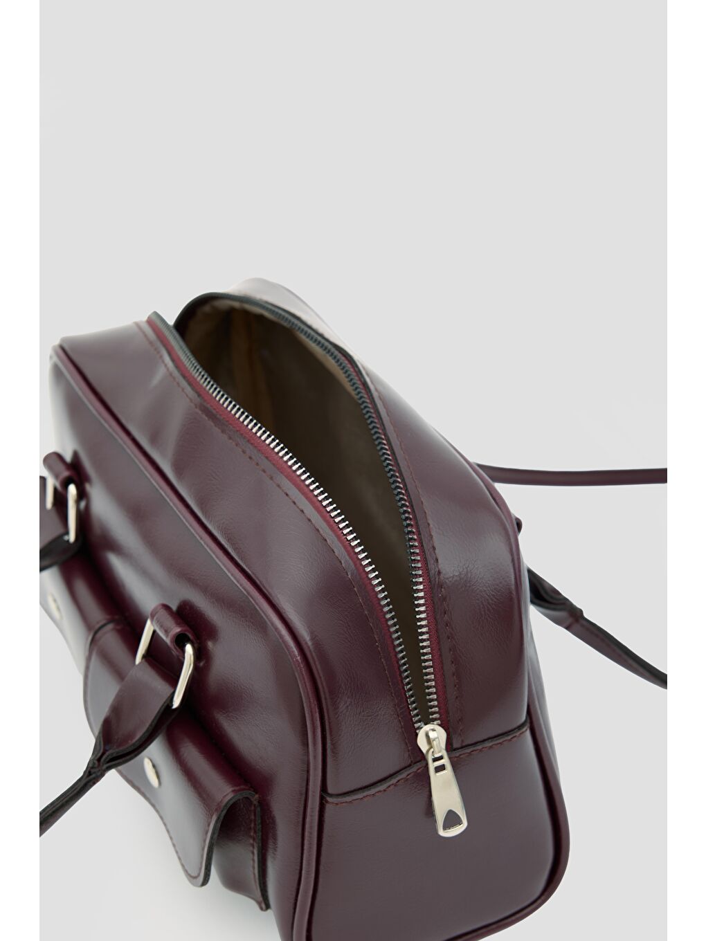 Rhan Retro Baget Çantası Bordo-7