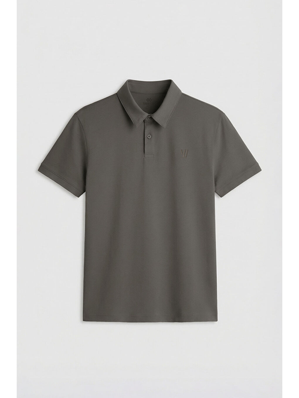 Yeşil Çağla Basic Göğüs Logolu Standart Kalıp Triko Polo Yaka Erkek Tişört - 87768