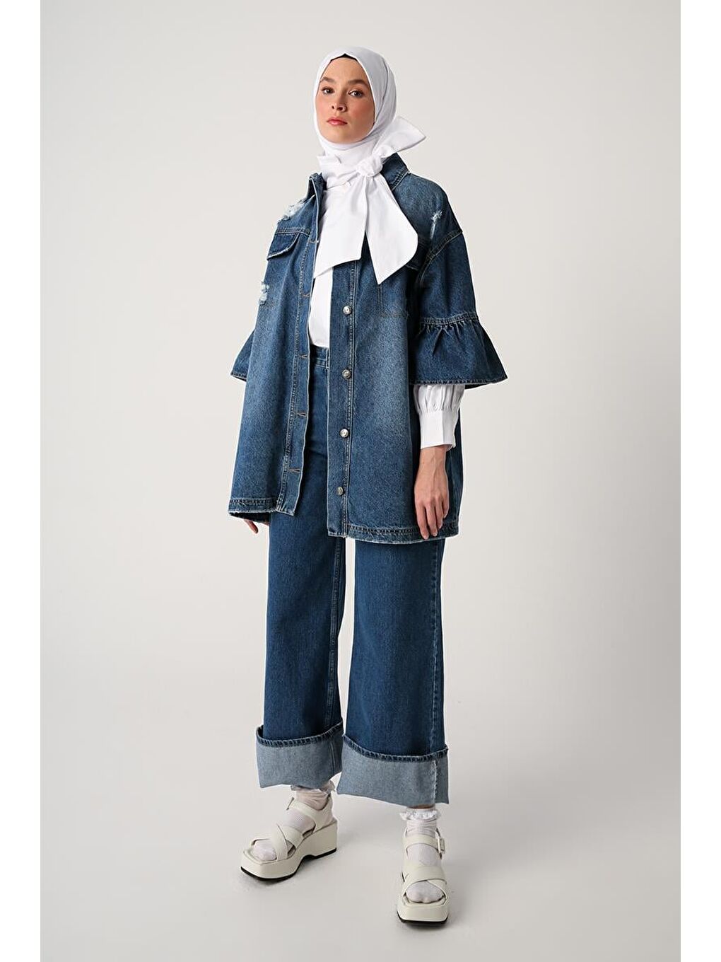 Mavi %100 Pamuk Truvakar Kol Denim Ceket