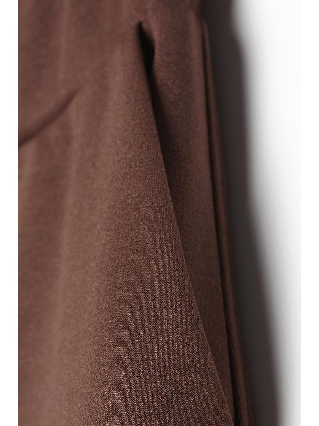 Kahverengi Kahve-Paçası Pensli Elastanlı Rahat Kalıp Pantolon-4