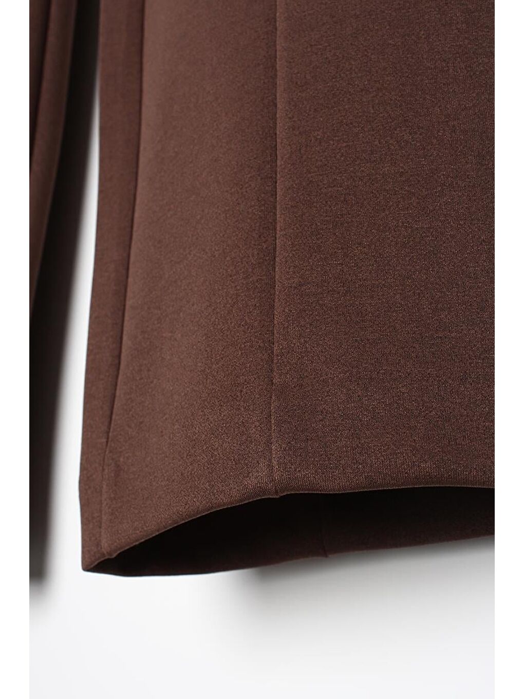 Kahverengi Kahve-Paçası Pensli Elastanlı Rahat Kalıp Pantolon-6