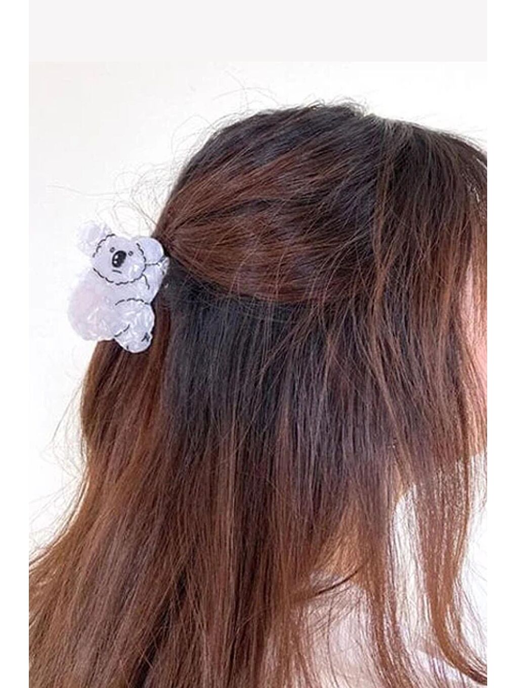 Beyaz Koala Lüks kemik Mandal Toka-3