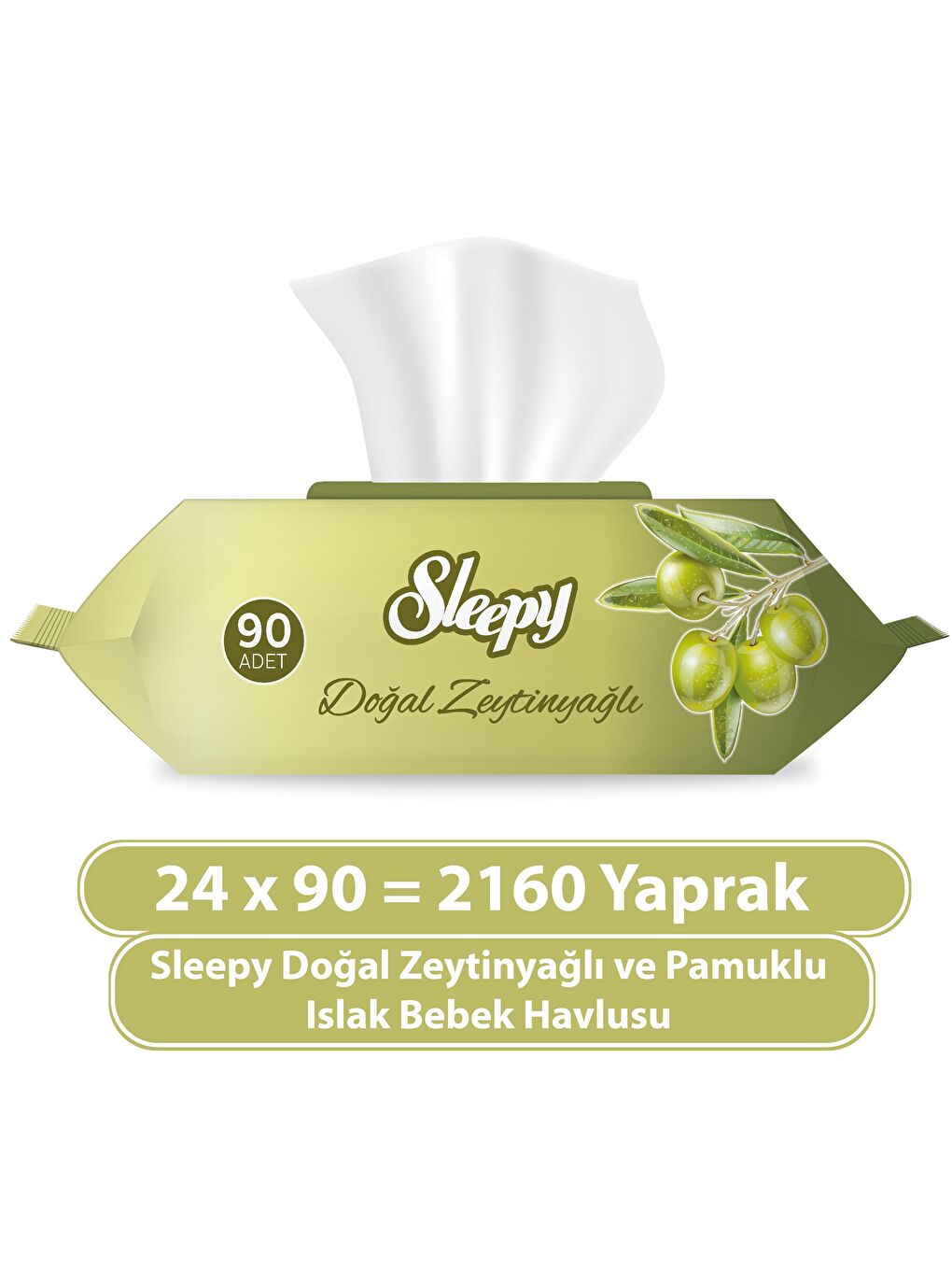 Sleepy Zeytinyağlı Islak Havlu 24X90