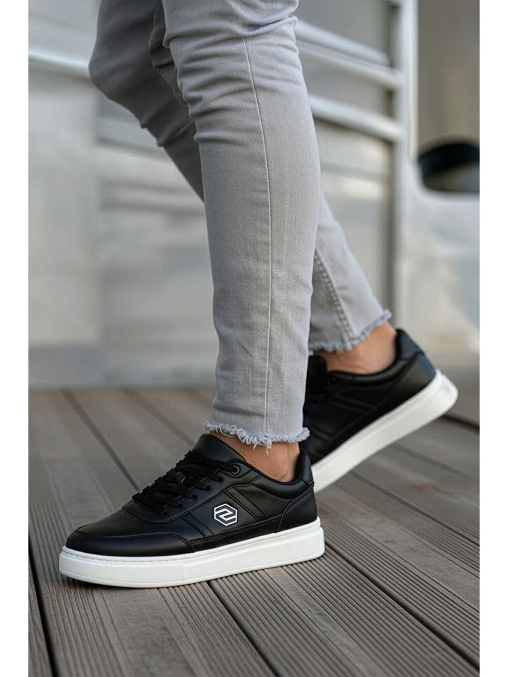 Siyah D07003 Günlük Ortopedik Erkek Sneaker Spor Ayakkabı-3