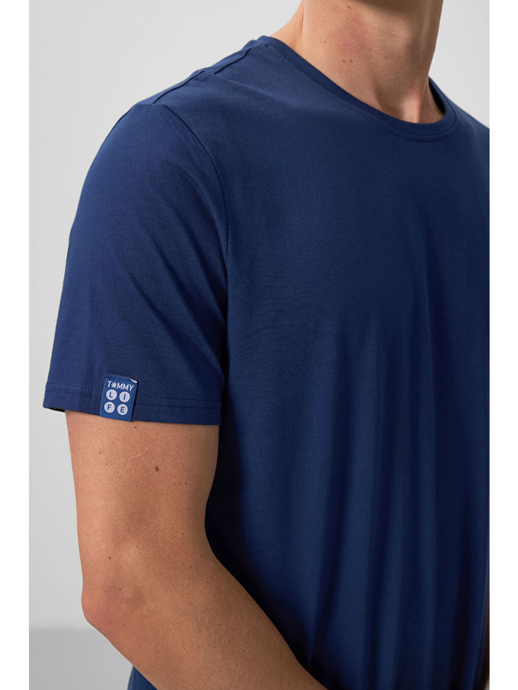 İndigo Erkek Basic Kısa Kol Standart Kalıp Bisiklet Yaka Tişört - 87911-3