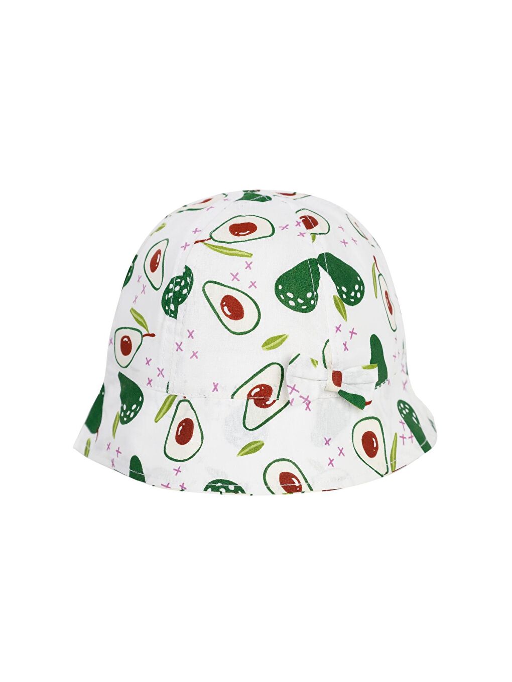 AVAKADO DESENLİ 2-5 YAŞ KIZ MAKSİ ŞAPKA - Beyaz Standart-1