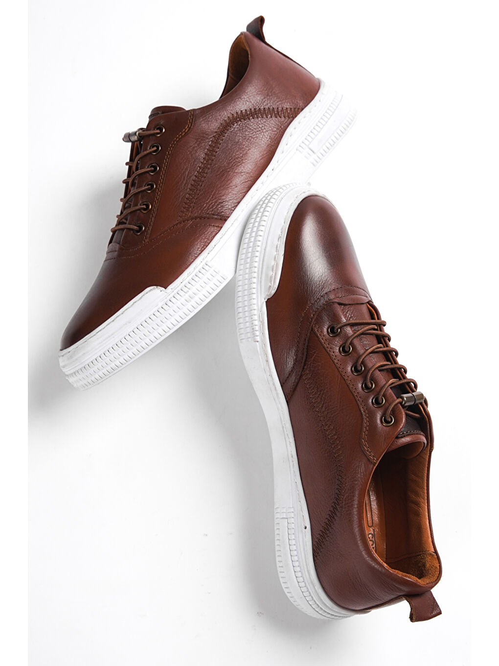 Kahverengi Sneaker Ortopedik Hakiki Deri Erkek Ayakkabı-9