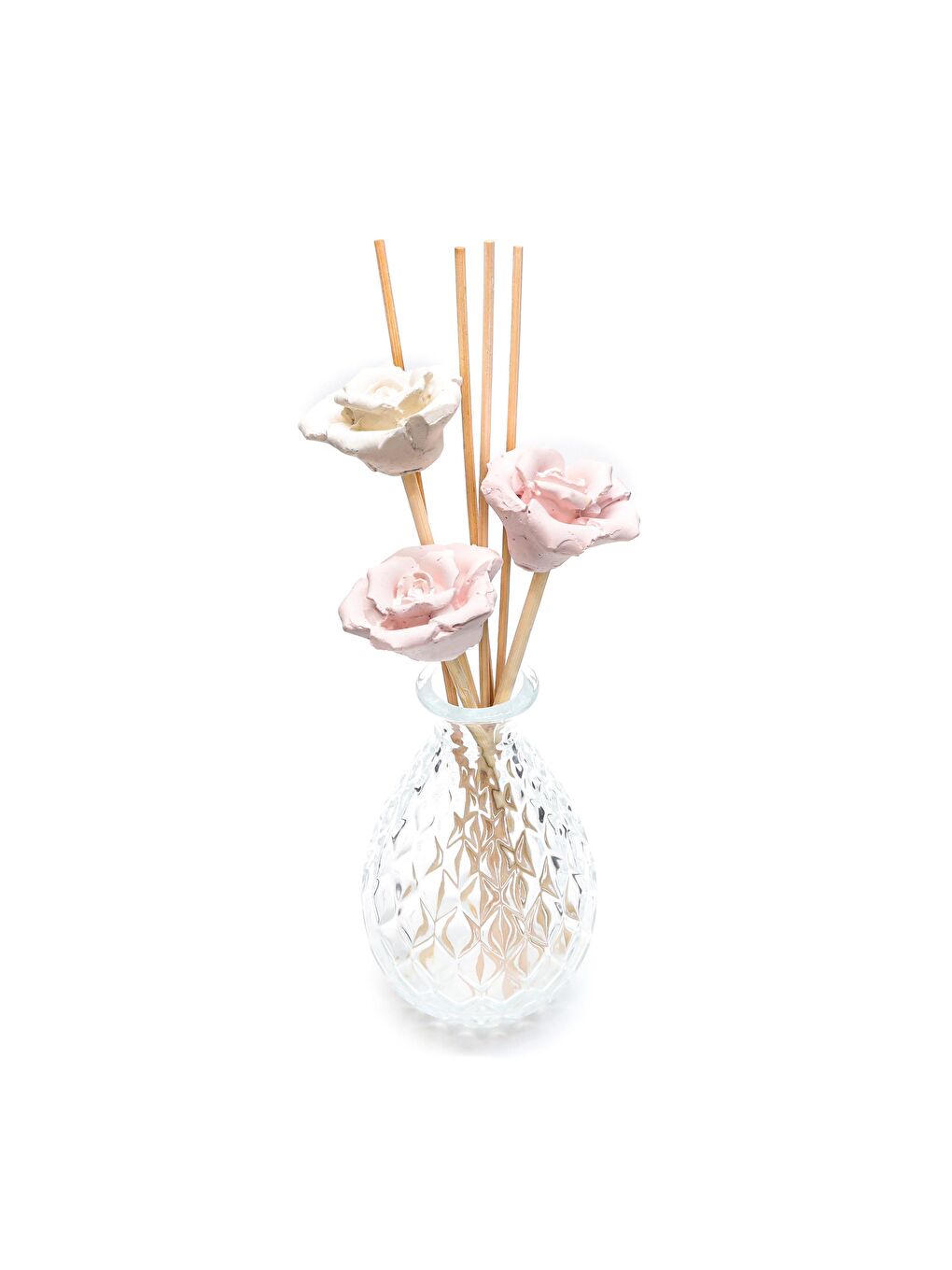 Ekru 250 ml Kabartmalı Cam Şişe Hanımeli Oda Kokusu-1