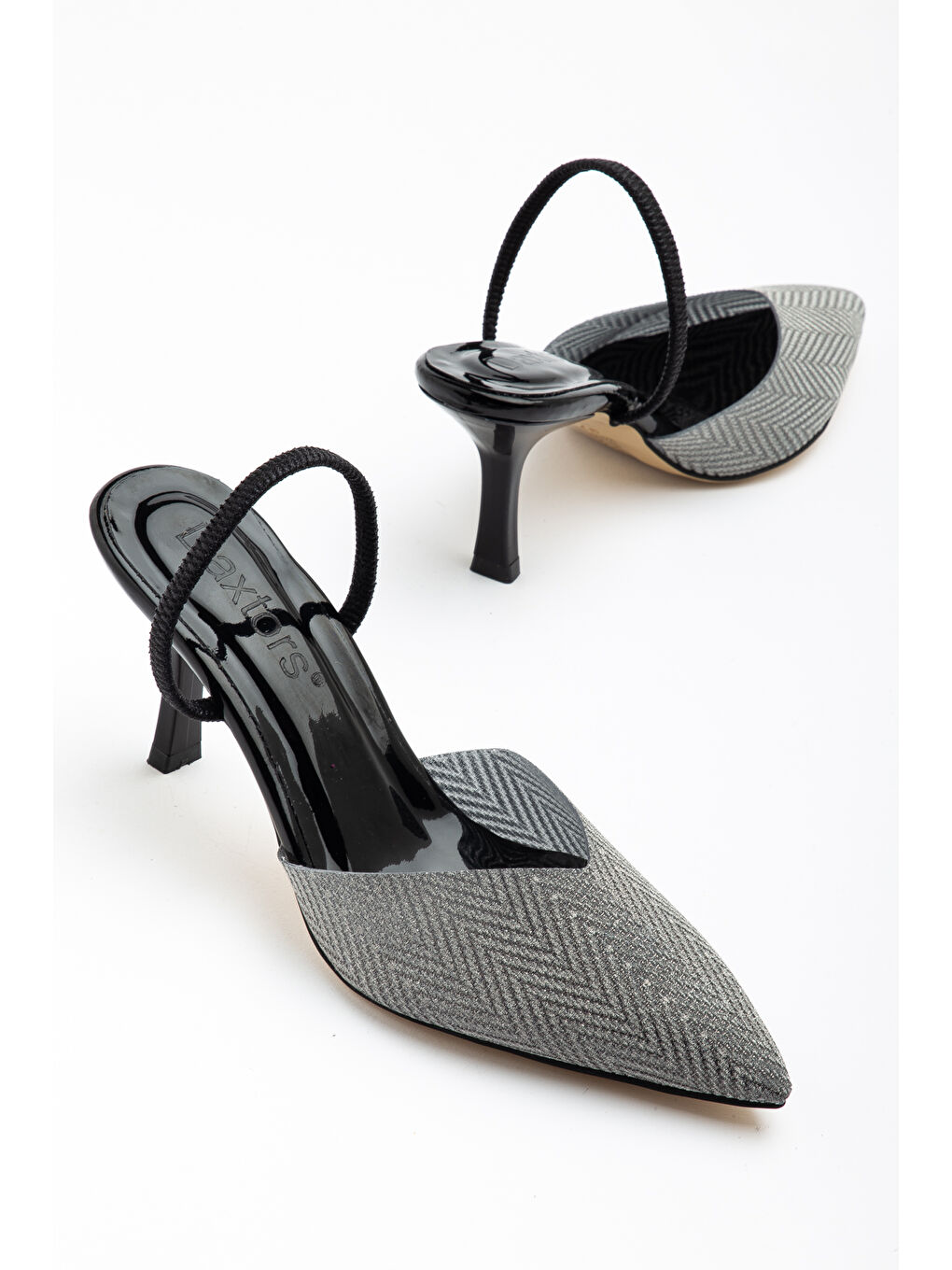 Siyah D1120 Günlük Ortopedik Kadın Klasik Topuklu Ayakkabı-3