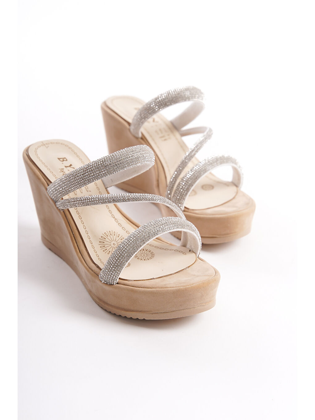 Bej Katerina Kadın Günlük Ortopedik Klasik Topuklu   Ayakkabı-3